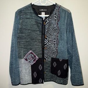 Sag Harbor Multicolor Patchwork Blazer